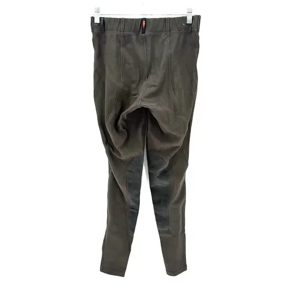 Kerrits Equestrian Riding Pants ribbed Breeches Leggings ultra suede patches